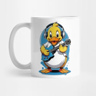 Cute duck singing with guitar Mug